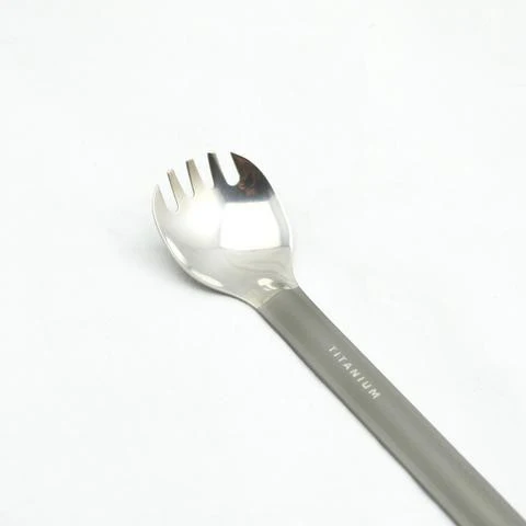 TOAKS Titanium Long Handle Spork with Polished Bowl (SLV-14) - Image 3